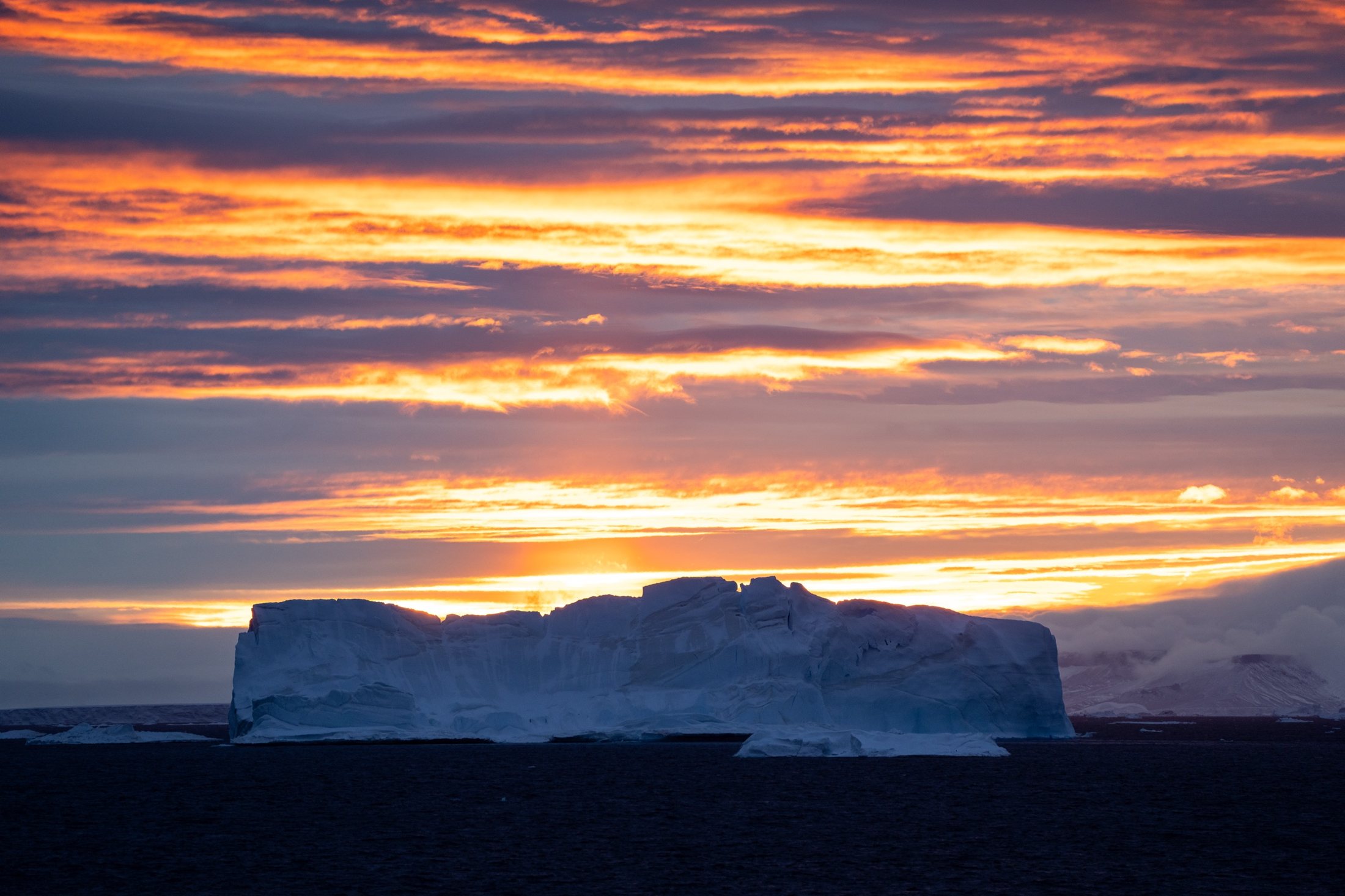 Iceberg at dusk
