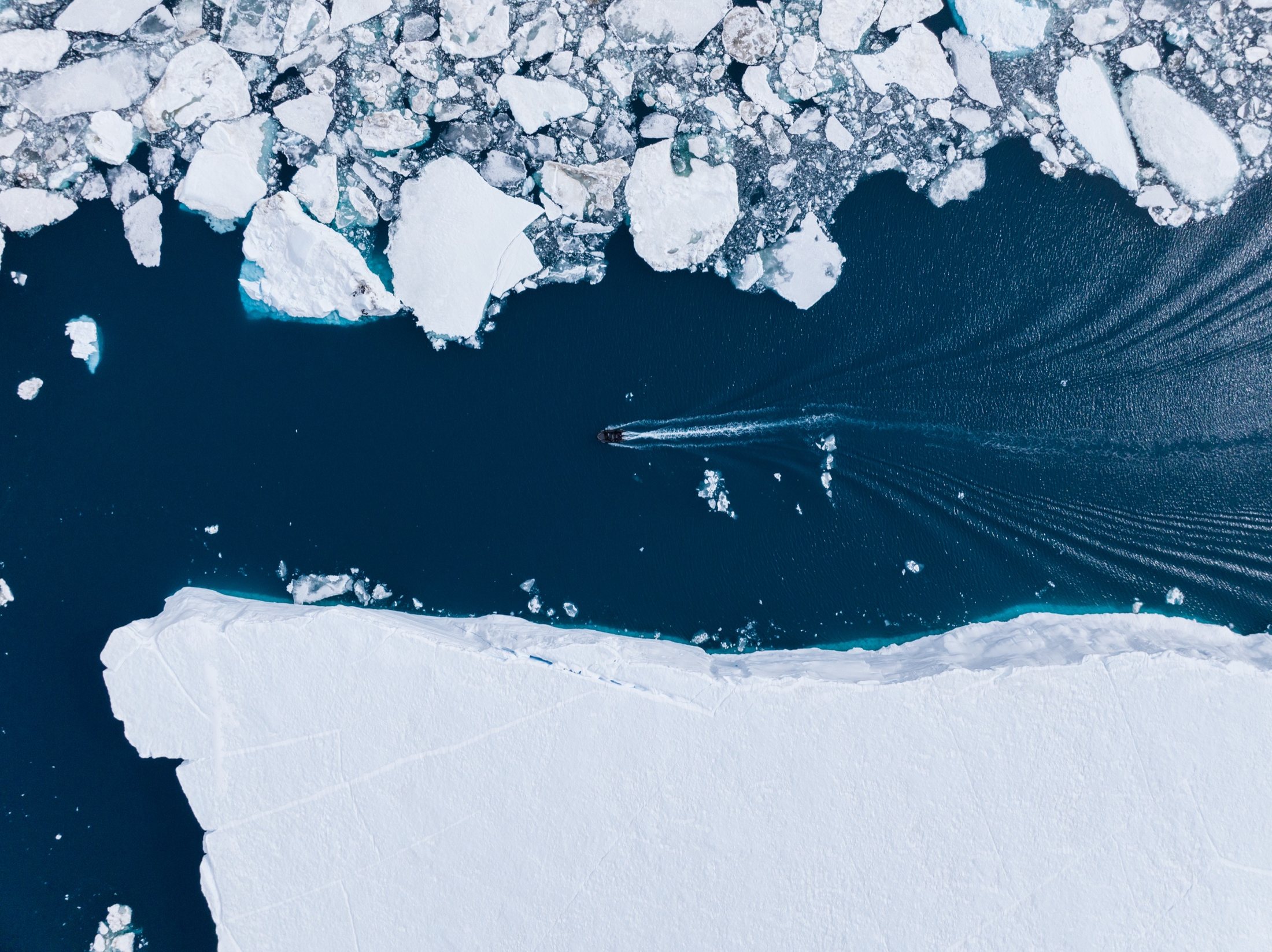 Ice edge and open water